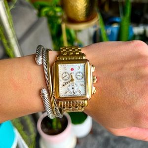 Michele Deco Gold Diamond Watch